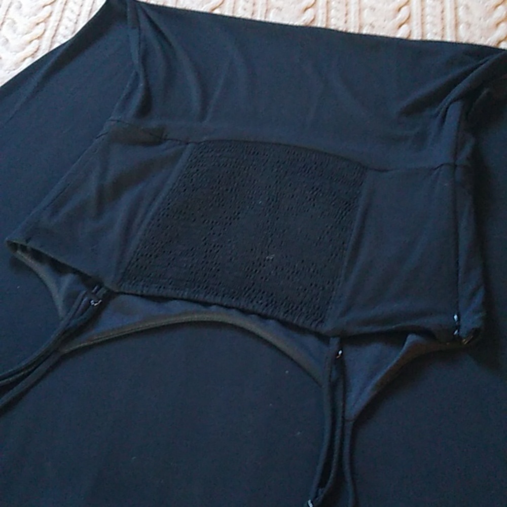 Black Spaghetti Strap Midi Dress